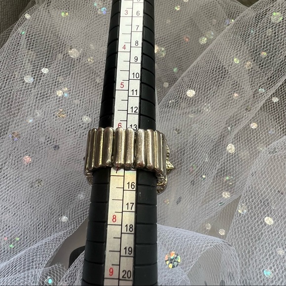 Adjustable Flower Red Rhinestone Ring - Picture 3 of 6